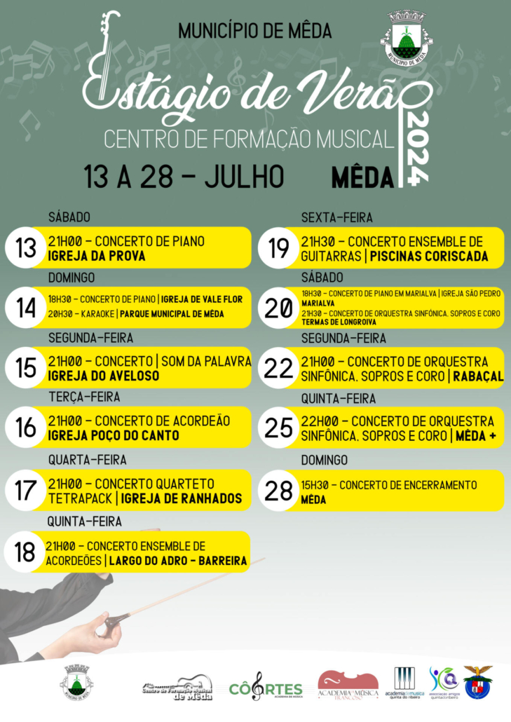 Cartaz Estágio Verão Concertos